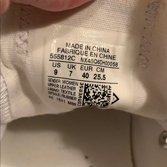 Converse Silver Metallic Leopard Print Tennis Shoe - Picture 14 of 15